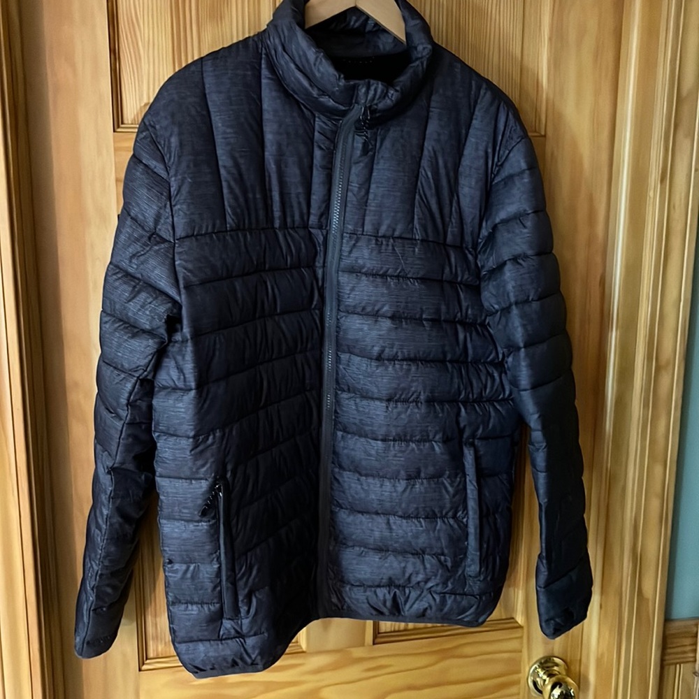 Gray puffer jacket